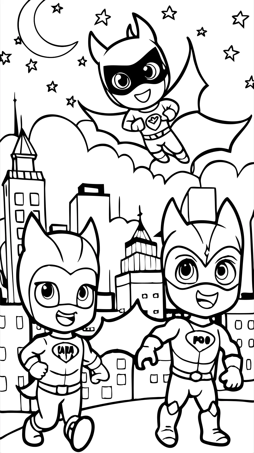 Pagas para colorear gratis de PJ Masks